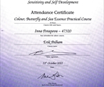 Сертифікат спеціаліста-практика «Есенції сонячних метеликів і моря, колірні есенції»